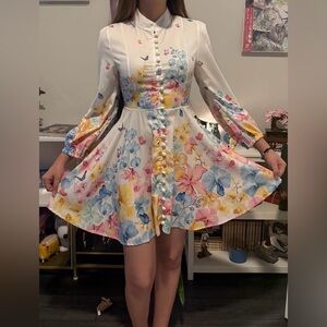 Floral Button-Down Dress